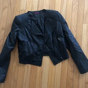 Motel Rocks Cropped Faux Leather Jacket